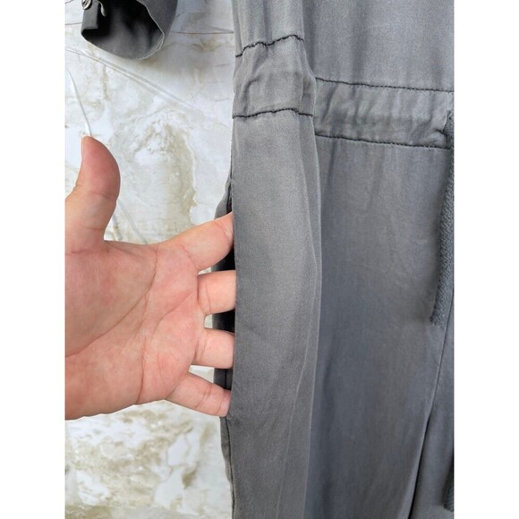 Suzy D London size small tencel jumpsuit made in Italy pewter/gray - Picture 5 of 12